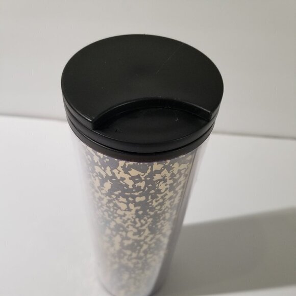 Starbucks Travel Mug Black Silver Foil Hot & Cold Cup with Lid 16oz Holiday 2019 - Picture 4 of 8